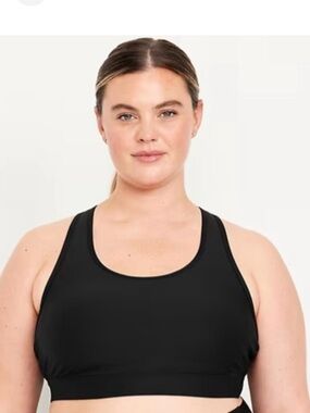 Old Navy Active Black Powersoft Sports‎ Bra Size 4X Medium Support. New !